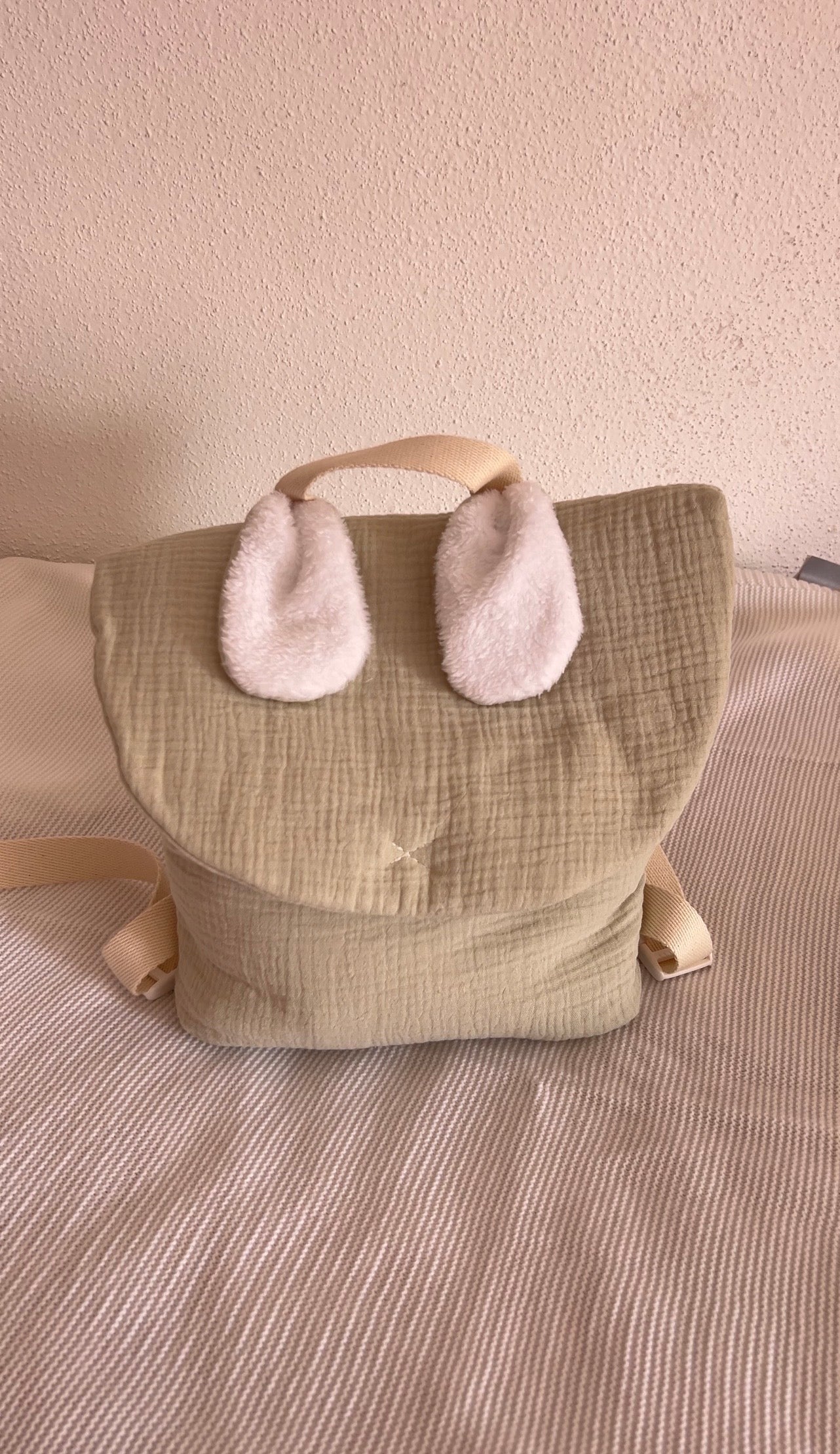 Sac à dos Lapinou en gaz de coton Personnalisable