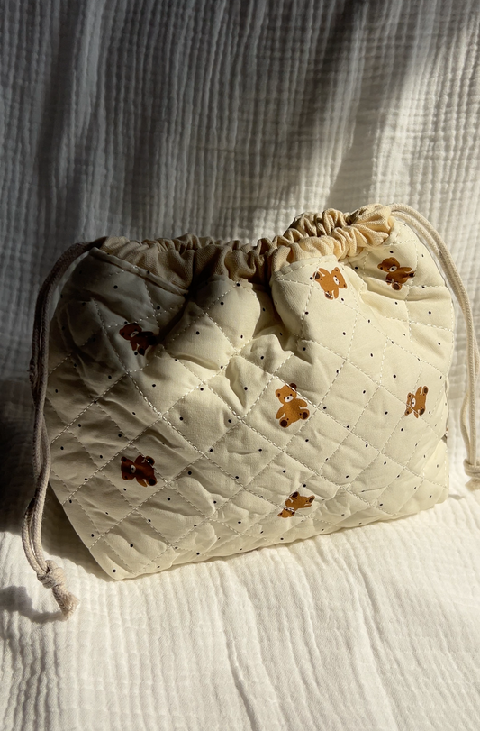 Pochon matelassé personnalisé - Ourson