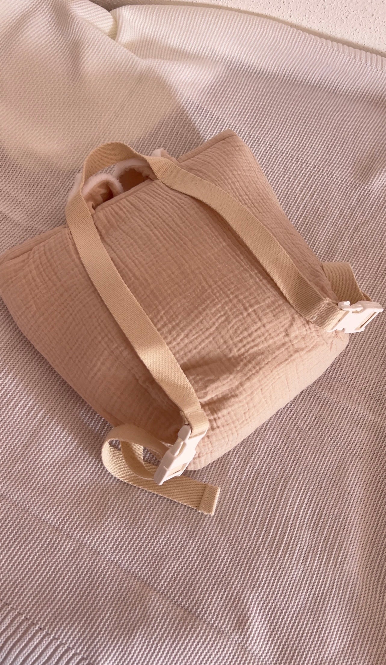 Sac à dos Lapinou en gaz de coton Personnalisable