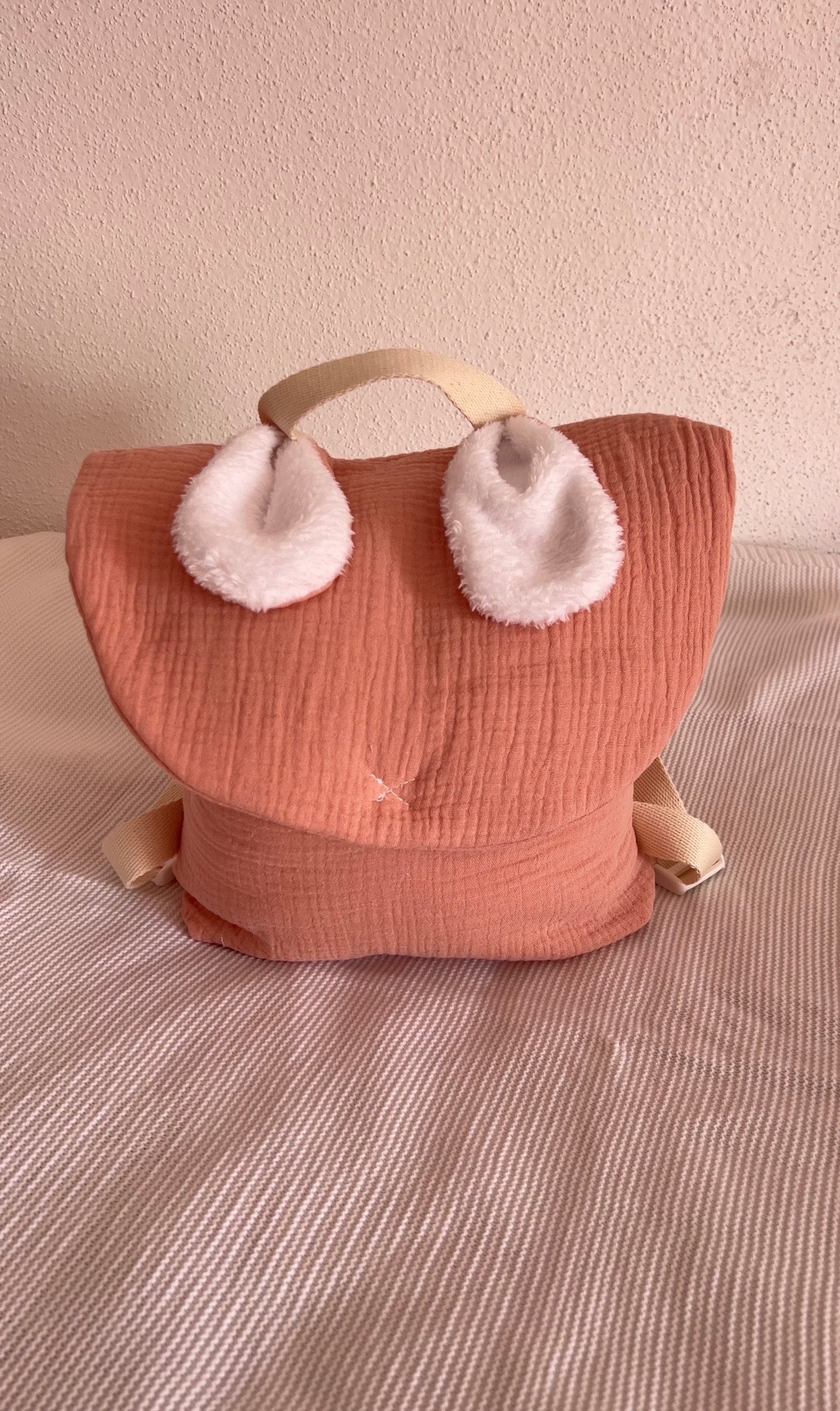 Sac à dos Lapinou en gaz de coton Personnalisable