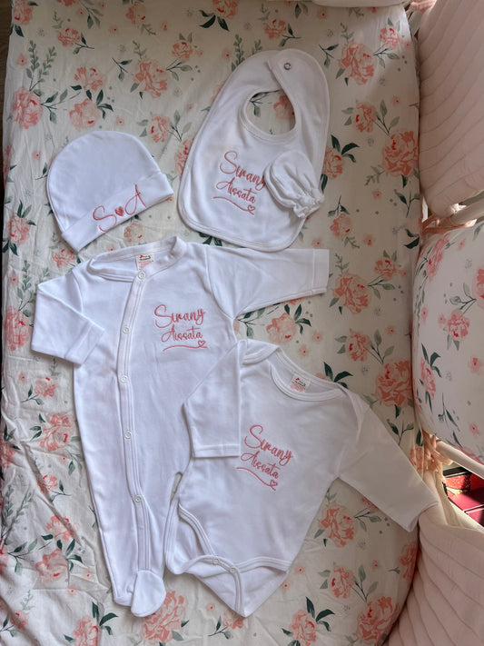 Ensemble de naissance en coton personnalisé