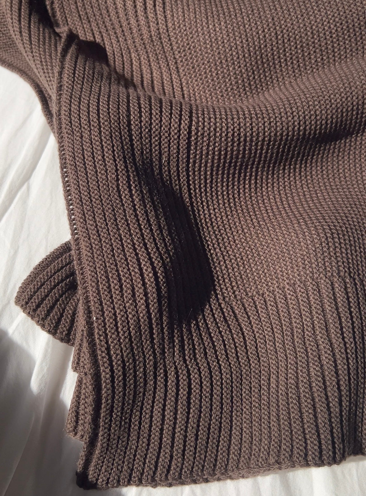 Couverture en maille Maya personnalisée - Marron