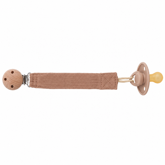Attache tétine personnalisé - marron