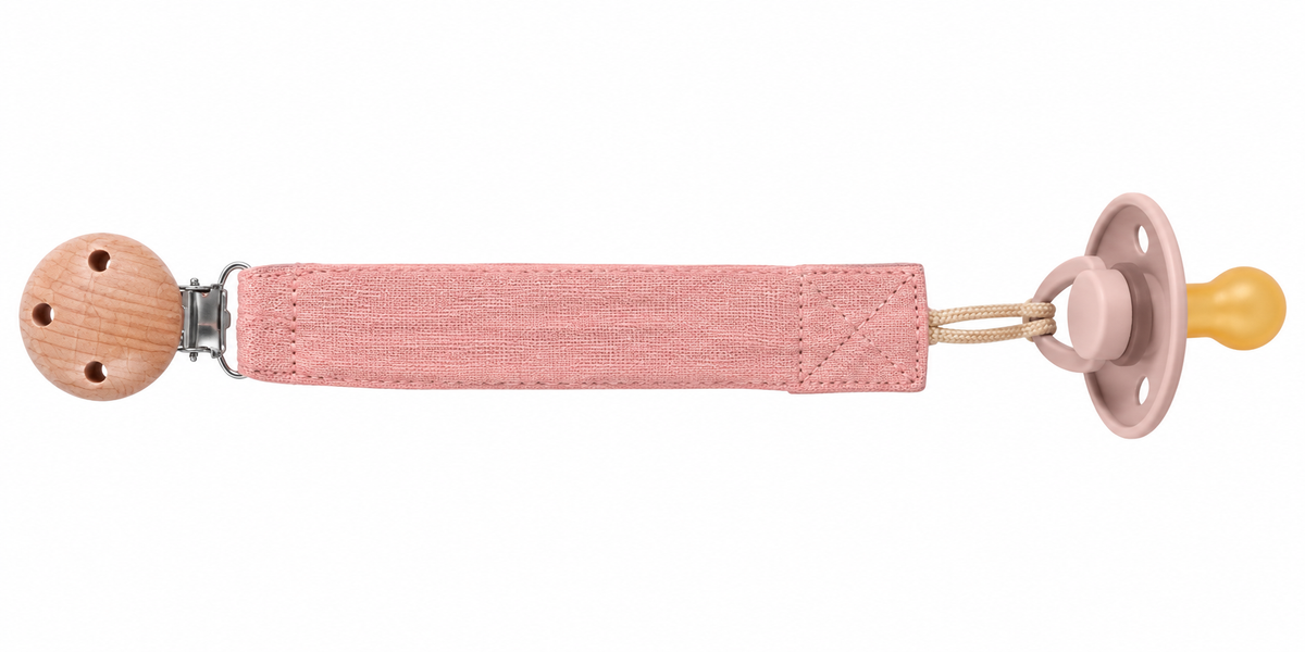 Attache tétine personnalisé - Rose