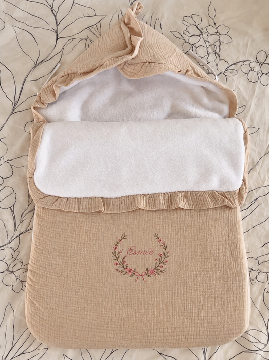 Chancelière polaire beige personnalisée